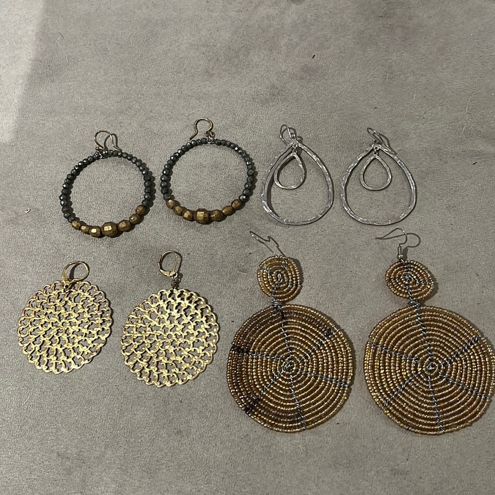 Statement earrings lot of 4